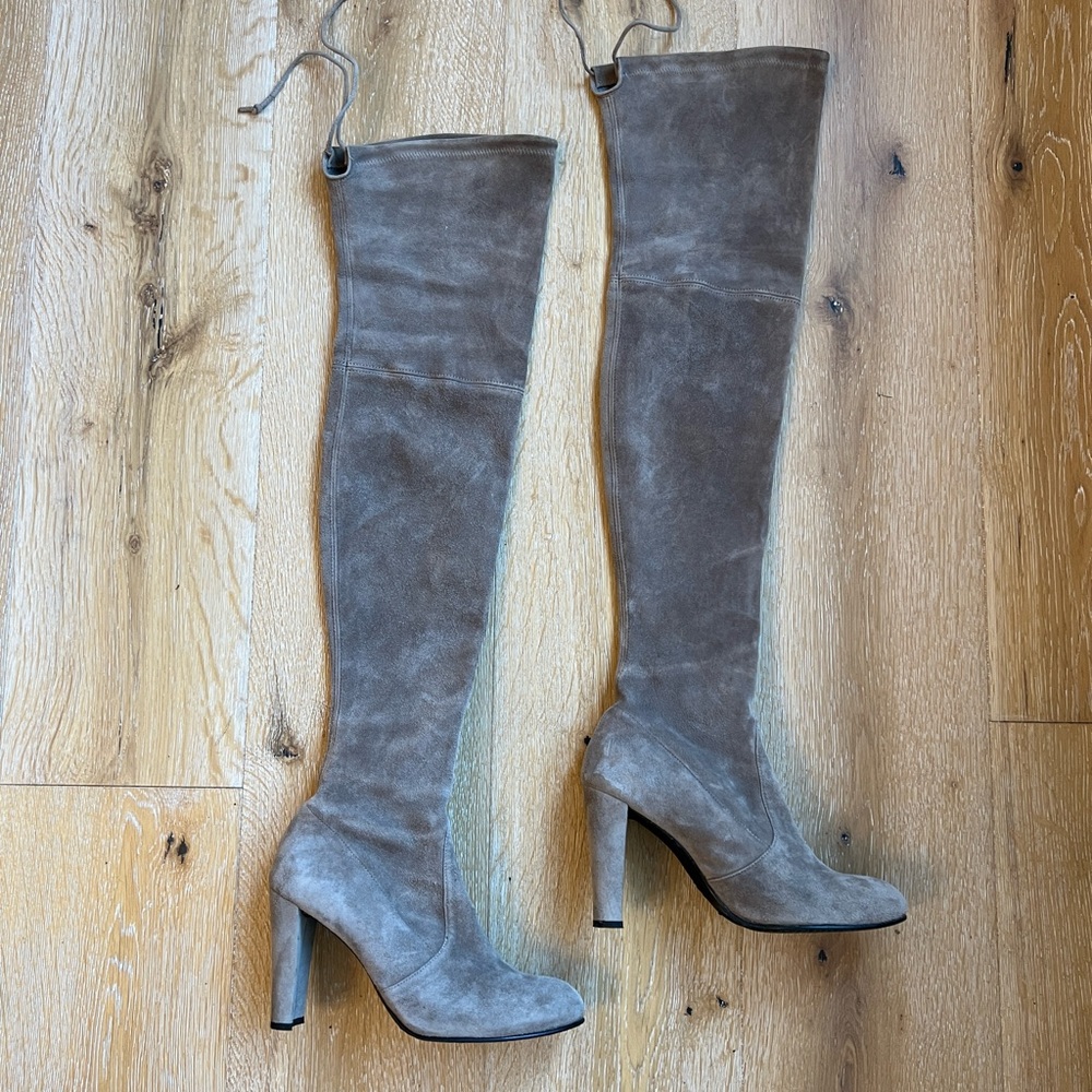 Stuart Weitzman Highland taupe thigh high / over the knee boots size 7.5/8